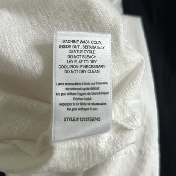 Rebecca Taylor Tee with Smocking, snow (white), size XS - Picture 7 of 7